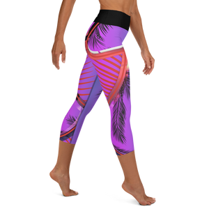 Miami Sunset Yoga Capri Leggings