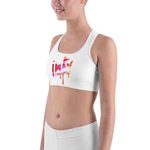 Inky Oil Drip Sports bra