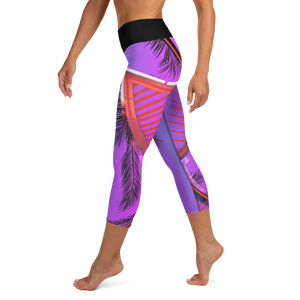 Miami Sunset Yoga Capri Leggings