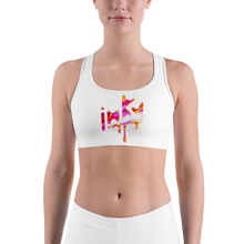 Load image into Gallery viewer, Inky Oil Drip Sports bra