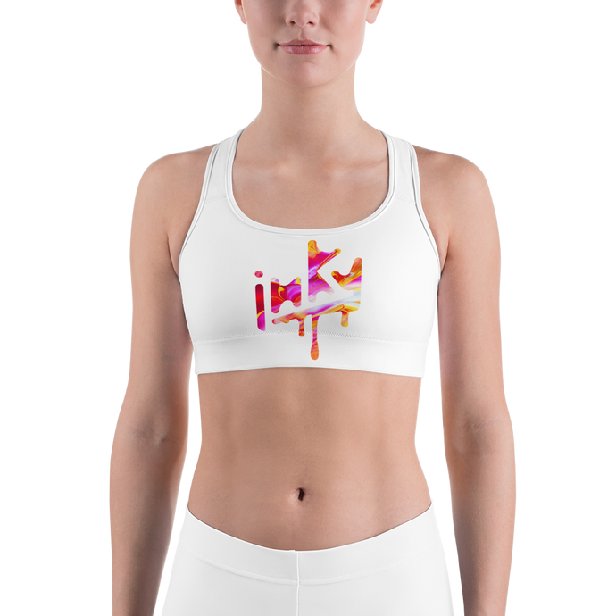 Inky Oil Drip Sports bra