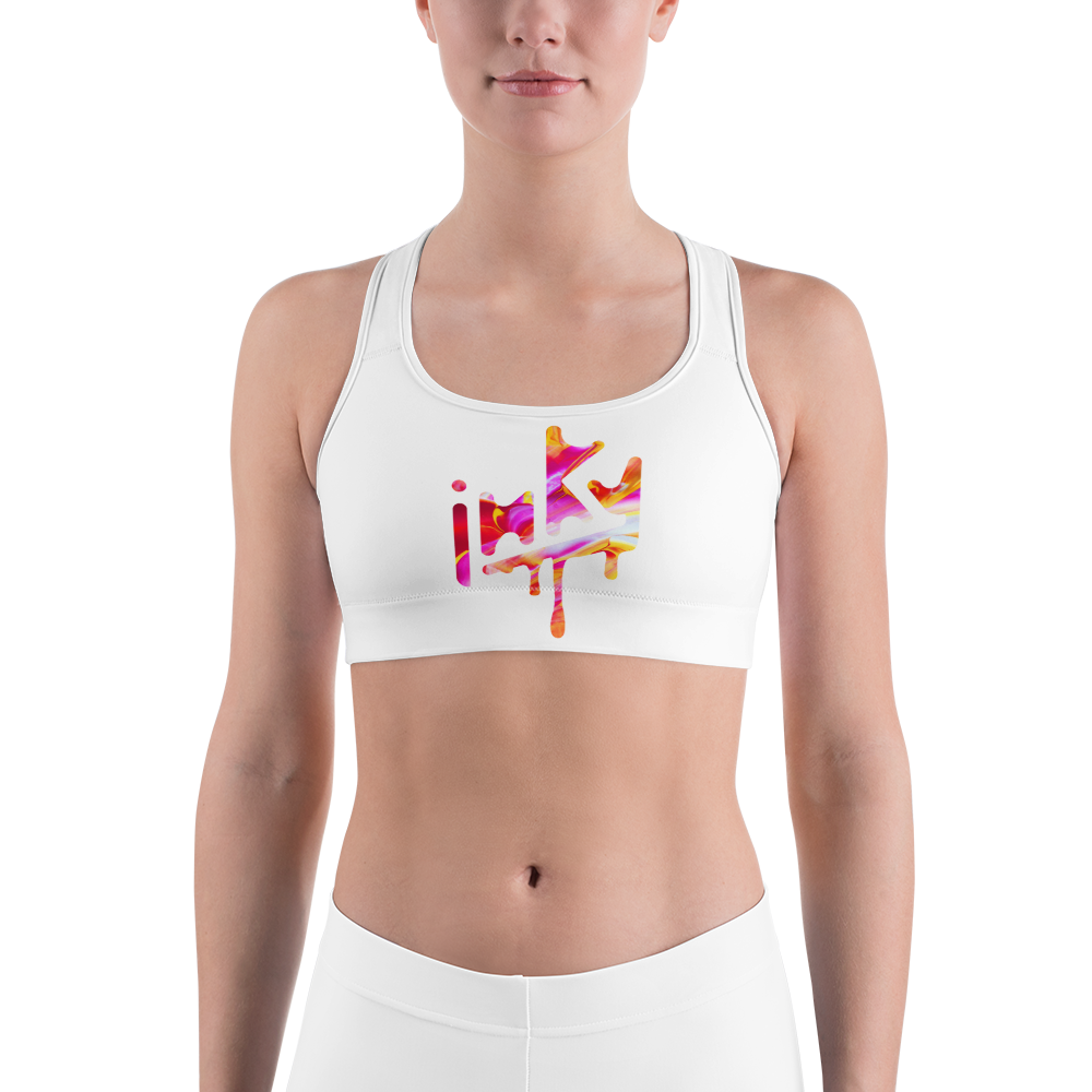 Inky Oil Drip Sports bra