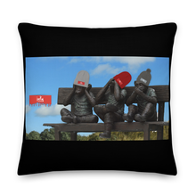 Load image into Gallery viewer, Three Wise Monkeys Premium Pillow