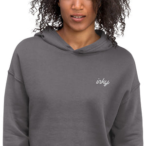 Inky Skript Crop Hoodie