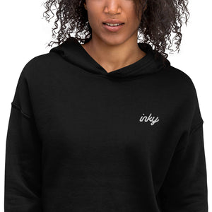 Inky Skript Crop Hoodie