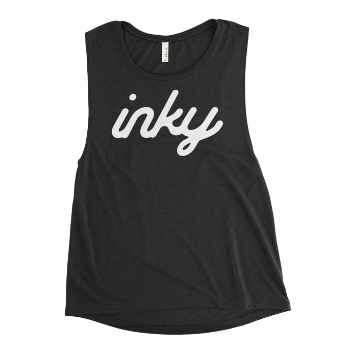 Inky Sport Script Muscle Tank