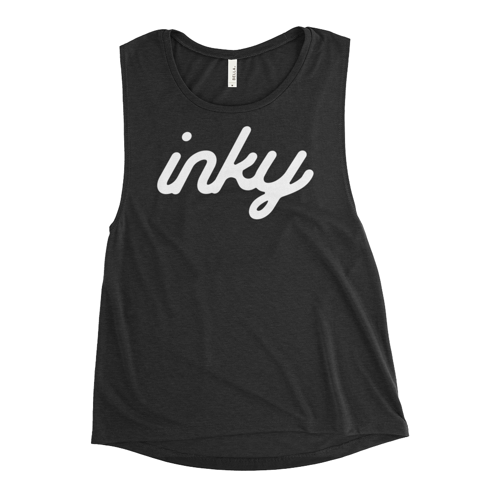 Inky Sport Script Muscle Tank