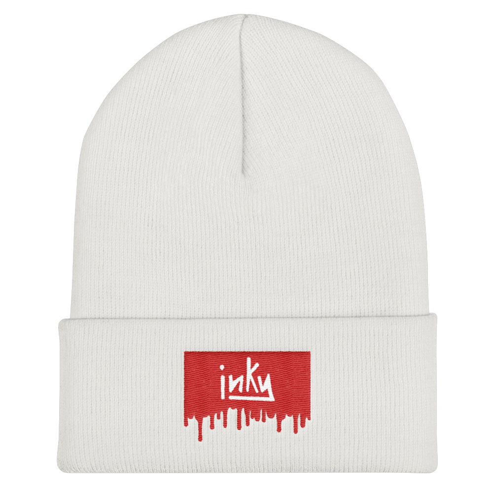 Inky Classics White Beanie