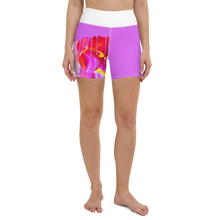 Load image into Gallery viewer, Pink Oil Drip Yoga Shorts