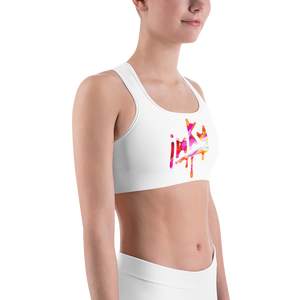 Inky Oil Drip Sports bra