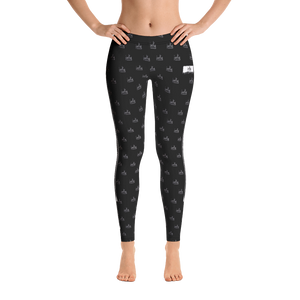 Inky Classics Black Pattern Leggings