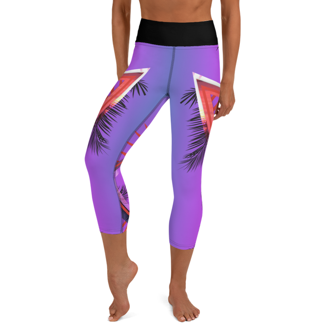 Miami Sunset Yoga Capri Leggings