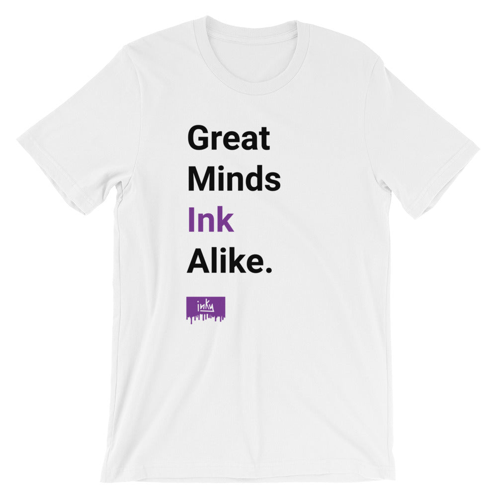 Great Minds Ink Alike White Tee